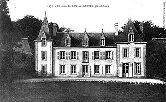Le château du Lain (Len) au début du XXe&nbsp;siècle (carte postale).
