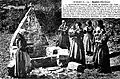 Le "pardon des nourrices" de Kergornet au début du XXe&nbsp;siècle (carte postale).