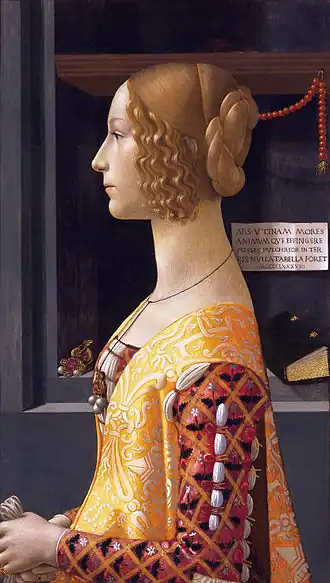 Portrait de Giovanna Tornabuoni, 1488,musée Thyssen-Bornemisza.