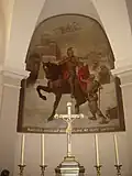 Fresque du chœur de l'église, Saint Martin à la porte d'Amiens par Félix-Henri Giacomotti, inaugurée en 1892.