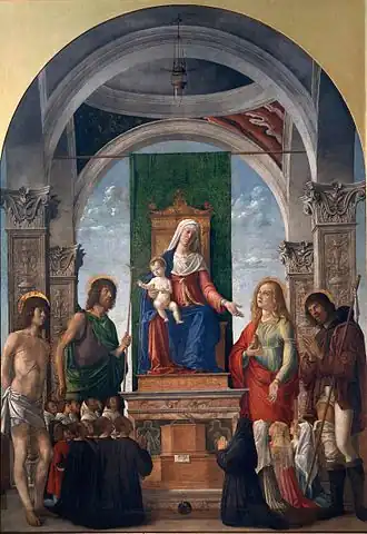 Conversation sacrée1490, pinacothèque de Brera, Milan.
