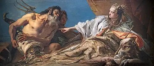 L’Offrande faite par Neptune à Venise, Giambattista Tiepolo, palais des Doges, vers 1740.