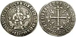 Gigliato de Robert d'Anjou (1310) du type imité par l'atelier monétaire d'Ayasoluk/Aydın