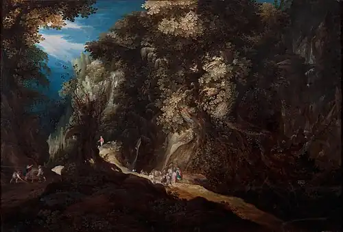 Cascade et voyageurs,Nationalmuseum, Stockholm.