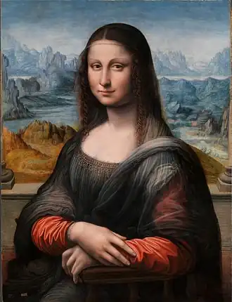 La Joconde du Prado, après sa restauration et le retrait du fond noir.