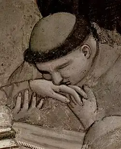 Mort et ascension de saint François, détail.