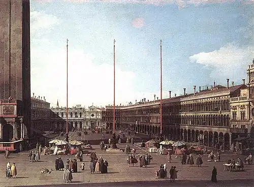La place Saint-Marc vers l'église San Geminiano, vers 1735Galerie nationale d'Art ancien (Rome)