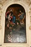 Madone à l’Enfant avec l’Archange saint Michel, saint Antoine de Padoue et saint François de Paola, moitié du XVIIe&nbsp;siècle. Giovanni Antonio Carosio