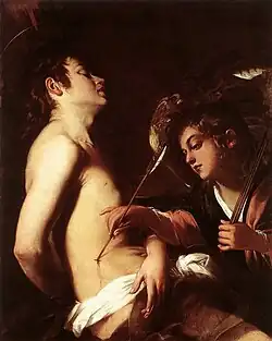 Saint Sébastien soigné par un ange, 1603, collection privée.