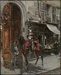 Un garde républicain livrant une dépêche, par Giovanni Boldini (1879).
