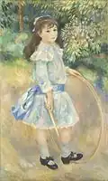 Marie intitulé Fillette au cerceau