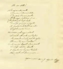 signature de Girolamo Alessandro Biaggi