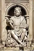 Le Roi David avec la tête de Goliath.