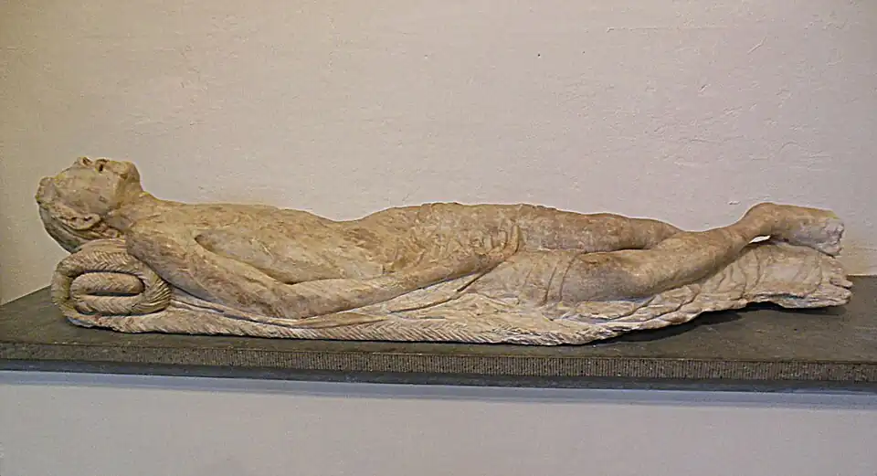 Gisant d'albâtre. Attribué à Jacques Du Broeucq XVIe&nbsp;siècle.