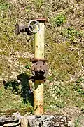 Canalisation près de l'ancien laboratoire.