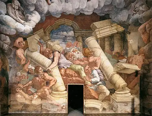 Salle des Géants, mur nord.