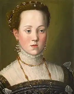 Giuseppe Arcimboldo. Anne d'Autriche, 1563 (7 ans après le mariage avec Philippe II)