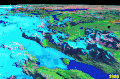 Recul du glacier entre 1986 et 2000