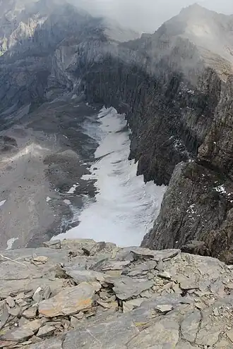 Vue du glacier des Martinets.