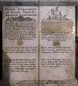 Inscriptions sur l'obélisque