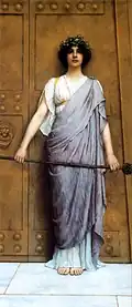 Godward, Aux portes du temple, 1898