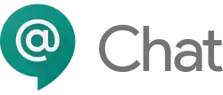 Ancien logo de Google Chat, utilisant principalement le signe arobase (@).