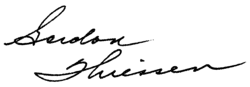 signature de Gordon Thiessen
