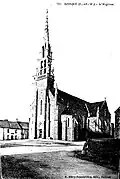 La nouvelle église paroissiale au début du XXe&nbsp;siècle (carte postale).