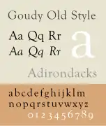 Goudy Old Style.