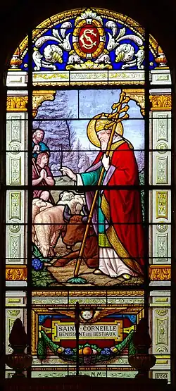Saint Corneille bénissant les bestiaux.