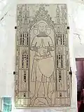 Dalle funéraire de Pierre de Pedou, 1333.
