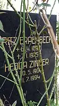 Sépulture de Hedda Zinner et Fritz Erpenbeck.