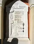 Tombe familiale de l'artiste à Urtijëi par le fils Johann Baptist 1928.