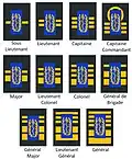 Grades de médecins vétérinaires de la composante médicale de l'Armée belge (ABL)