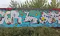 Un graffiti représentant un lévrier à Bordeaux