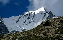 Le Grand Paradis vu du haut Valsavarenche.