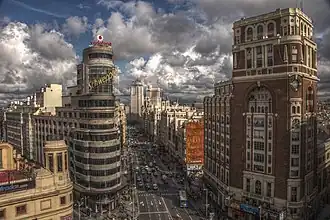 Vue de l'avenue depuis Callao