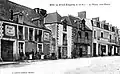 Grand-Fougeray : la Place de l'église côté ouest au début du XXe&nbsp;siècle (carte postale).
