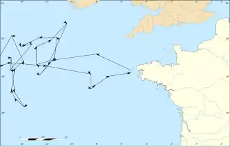 Route de l'escadre légère de Van Stabel