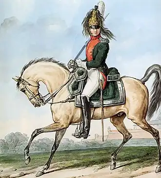 colonel à cheval du 1er régiment de dragons