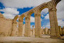 Arcades des Grands thermes du sud à Makthar.