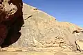 Gravure rupestre dans le Sahara algérien.