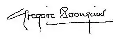 signature de Gregoire Boonzaier