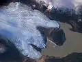 Vue satellite du glacier Grey