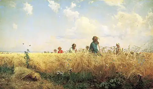 "Le Temps des moissons. Les Faucheurs" (1887),par Grigori Miassoïedov