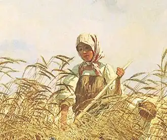 Paysanne à droite.