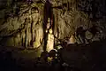 Stalagmite anthropomorphe dénommée "La Statue".