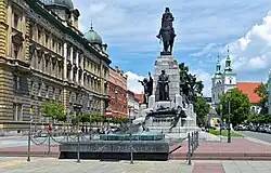 Monument de Grunwald et tombe du soldat inconnu à Cracovie