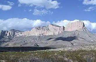 Vue du pic Guadalupe.