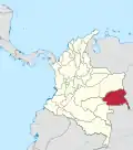 Le département de Guainía depuis 1963.